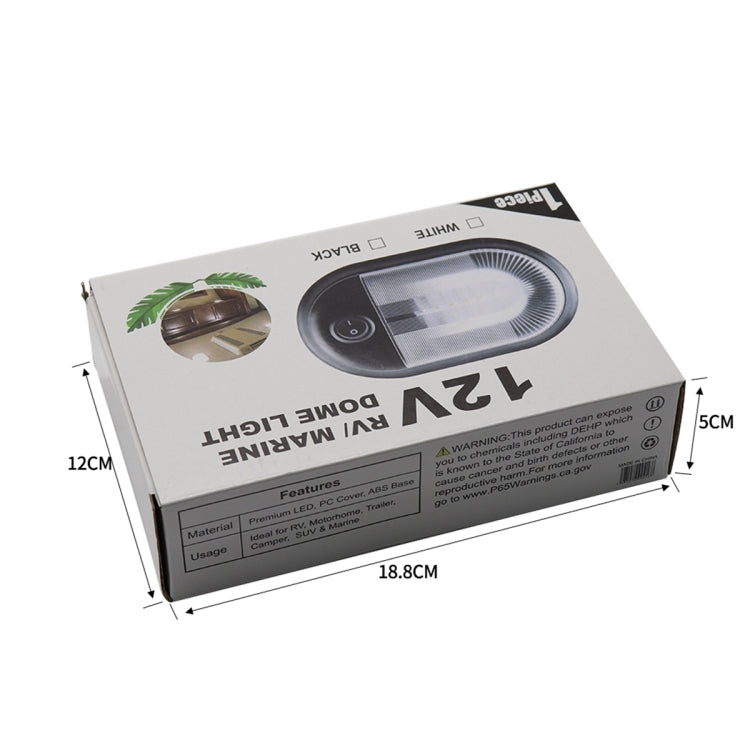 D4348 10-24V 3-3.5W 4000-4500K 280LM RV Yacht 24 PCS LED Lamps Dome Light Ceiling Lamp, with Independent Switch Control