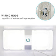 D4376D DC11-18V 6W 6000-6500K IP50 48LEDs SMD-5050 Marine RV Dimmable LED Dome Light Ceiling Lamp, with Touch Control