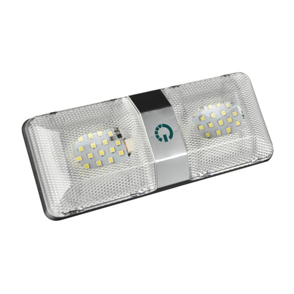 D4376D DC11-18V 6W 6000-6500K IP50 48LEDs SMD-5050 Marine RV Dimmable LED Dome Light Ceiling Lamp, with Touch Control