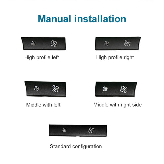 Car Wind Power Switch Air Conditioning Air Volume Button for BMW 5 Series 2011-2017 / 7 Series 2009-2015, Left High Configuration