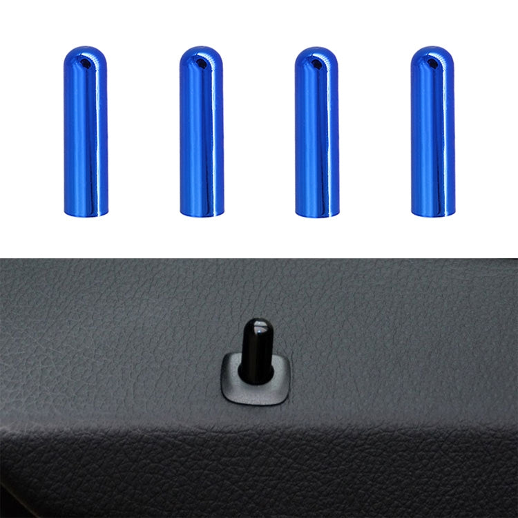 4 PCS Car Unlock Cover Door Bolt Door Handle for BMW X1 / X6(Blue)