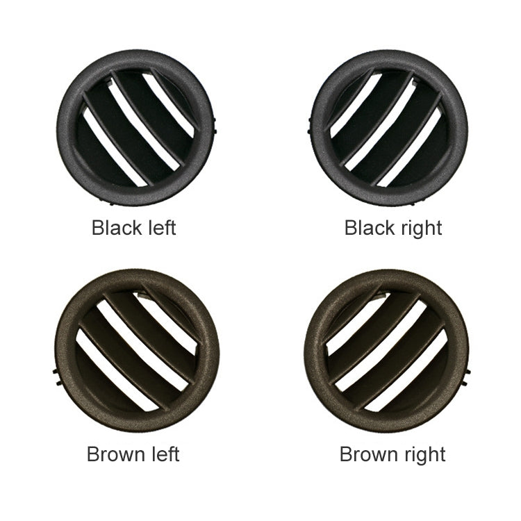 Car Right Side Dashboard Small Air Outlet Circular Air-conditioning Outlet for Mercedes-Benz C Class W204 (Brown)