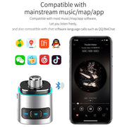 BC42 Bluetooth 5.0 Multi-function Car Colorful Atmosphere Lamp MP3 Player, Support TF Card & U Disk & FM