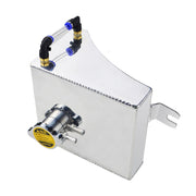 Car Modified Triangle Aluminum Alloy Cooling Water Tank Bottle Can for Nissan (Silver)