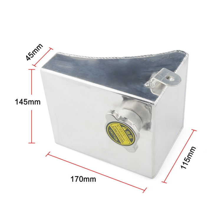 Car Modified Triangle Aluminum Alloy Cooling Water Tank Bottle Can for Nissan (Silver)