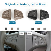 Car Left Side 4-button Steering Wheel Switch Buttons Panel 1648200010 for Mercedes-Benz W164, Left Driving (Grey)