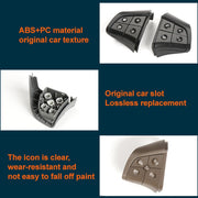 Car Left Side 4-button Steering Wheel Switch Buttons Panel 1648200010 for Mercedes-Benz W164, Left Driving (Grey)