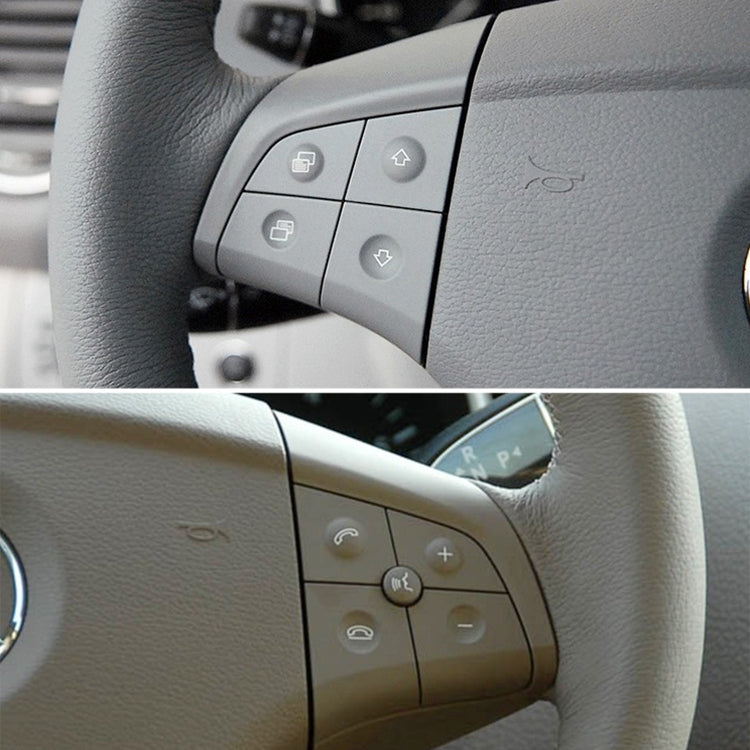 Car Left Side 4-button Steering Wheel Switch Buttons Panel 1648200010 for Mercedes-Benz W164, Left Driving (Grey)