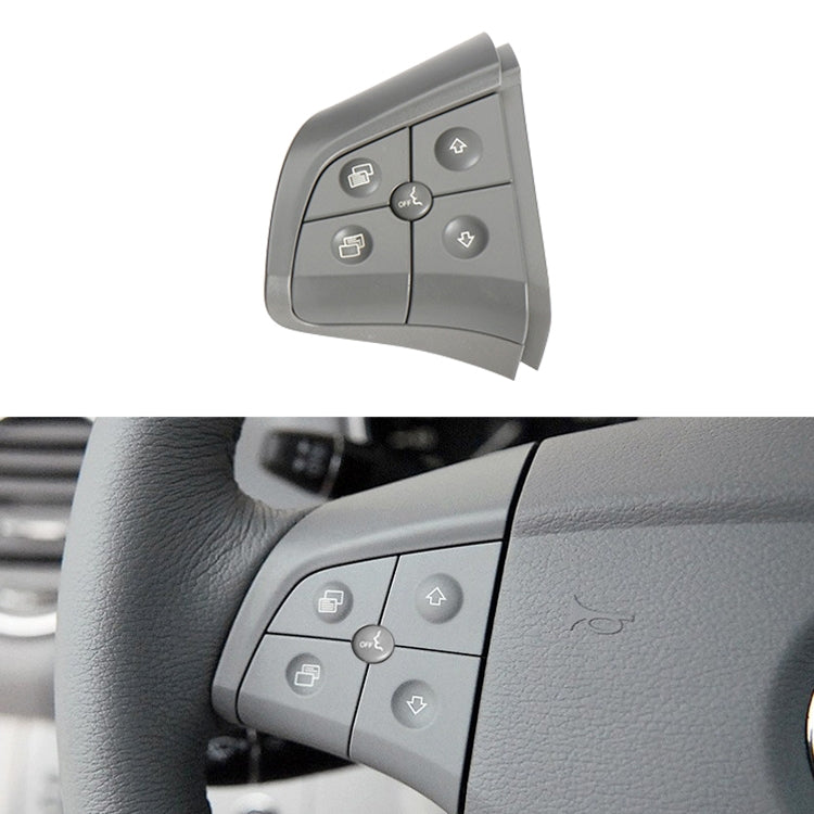 Car Left Side 5-button Steering Wheel Switch Buttons Panel 1648200010 for Mercedes-Benz W164, Left Driving (Grey)