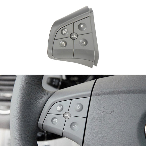 Car Left Side 5-button Steering Wheel Switch Buttons Panel 1648200010 for Mercedes-Benz W164, Left Driving (Grey)