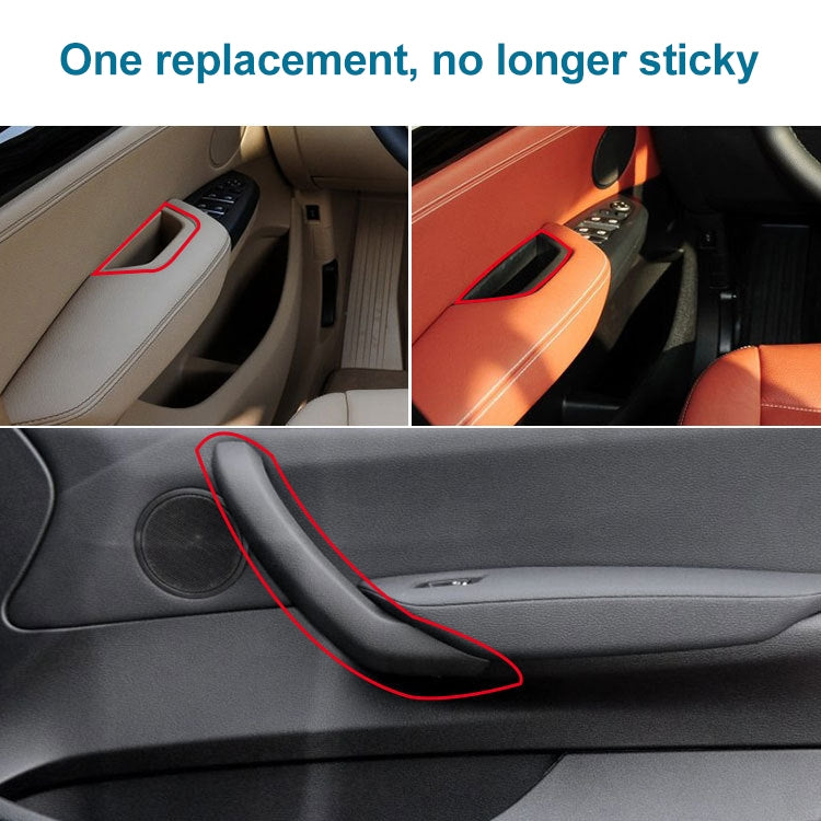 Car Front Right Inside Doors Handle Pull Trim Cover 5141 7394 519-1 for BMW X3 X4, Left Driving (Beige)
