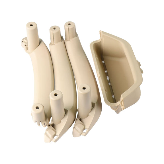 Car Front Left Inside Doors Handle Pull Trim Cover 5141 7394 519-1 for BMW X3 X4, Left Driving (Beige)