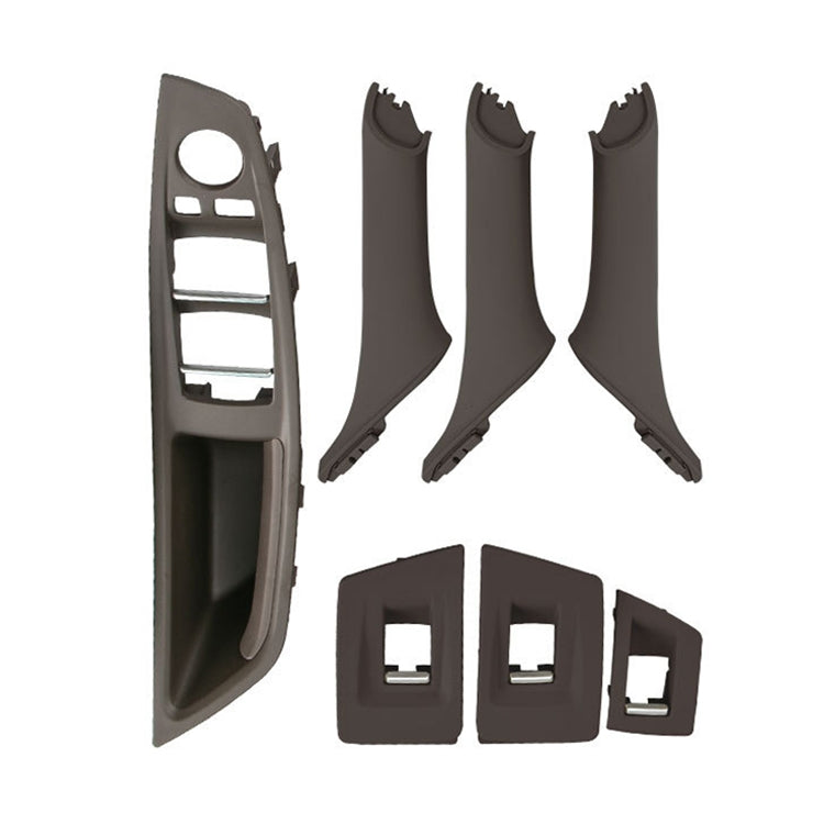Car Standard Version Inside Doors Handle Pull Trim Cover 5141 7225 873 for BMW F10 F18, Left Driving (Dark Coffee)