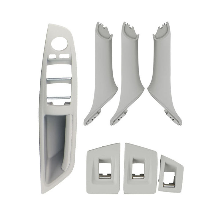 Car Standard Version Inside Doors Handle Pull Trim Cover 5141 7225 873 for BMW F10 F18, Left Driving (Grey)