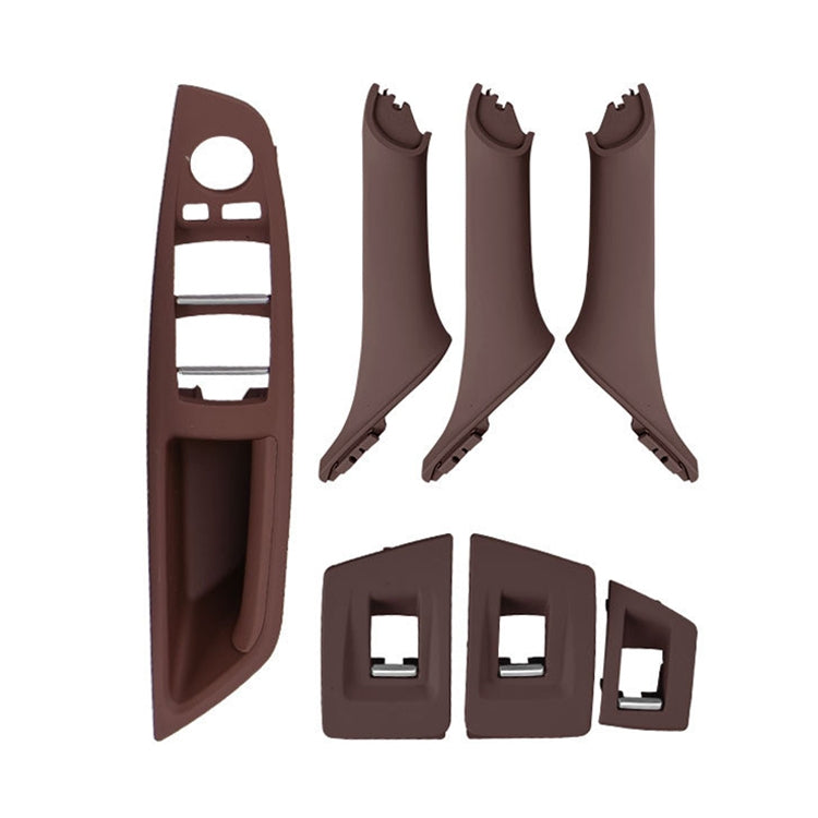 Car Standard Version Inside Doors Handle Pull Trim Cover 5141 7225 873 for BMW F10 F18, Left Driving (Wine Red)