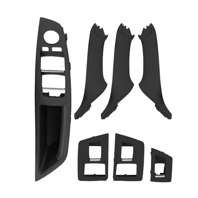 Car High Configuration Version Inside Doors Handle Pull Trim Cover 5141 7225 873 for BMW F10 F18, Left Driving (Black)