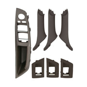 Car Imported Version Inside Doors Handle Pull Trim Cover 5141 7225 873 for BMW F10 F18, Left Driving (Dark Coffee)