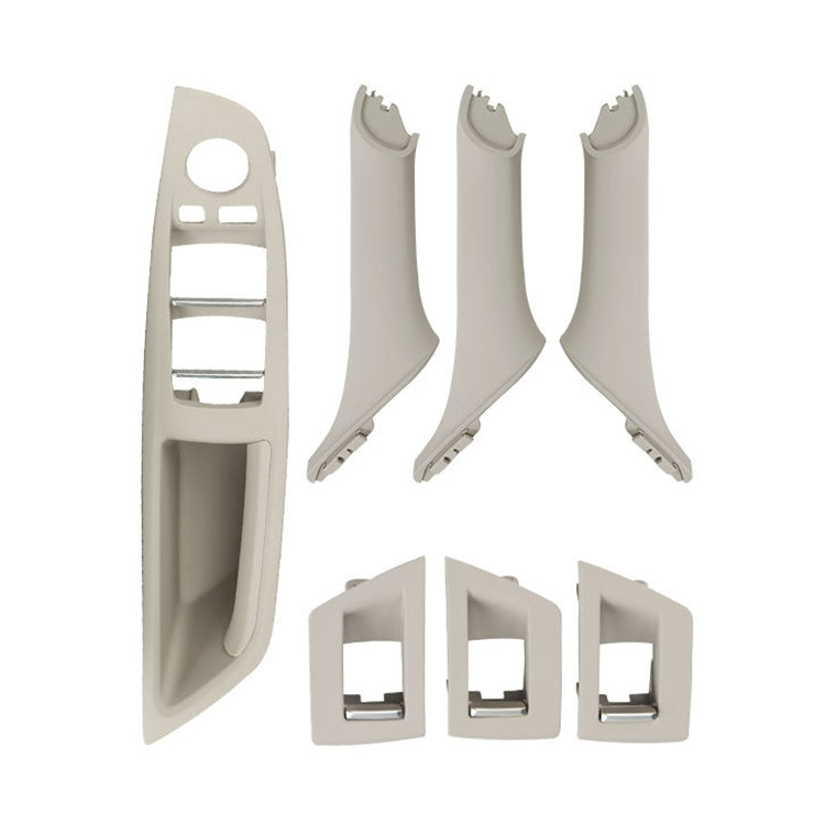 Car Imported Version Inside Doors Handle Pull Trim Cover 5141 7225 873 for BMW F10 F18, Left Driving (Beige White)