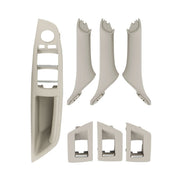 Car Imported Version Inside Doors Handle Pull Trim Cover 5141 7225 873 for BMW F10 F18, Left Driving (Beige White)