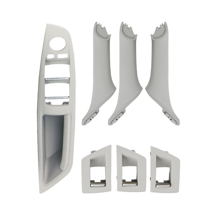 Car Imported Version Inside Doors Handle Pull Trim Cover 5141 7225 873 for BMW F10 F18, Left Driving (Grey)