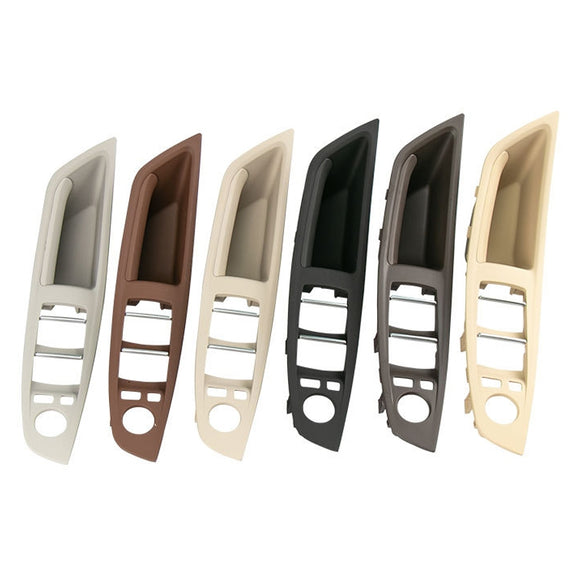 Car Imported Version Inside Doors Handle Pull Trim Cover 5141 7225 873 for BMW F10 F18, Left Driving (Grey)
