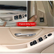 Car Imported Version Inside Doors Handle Pull Trim Cover 5141 7225 873 for BMW F10 F18, Left Driving (Grey)