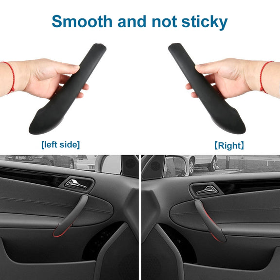 Car Front Right Inside Doors Handle Pull Trim Cover for Mercedes-Benz C-class W203 -2007, Left Driving (Grey)