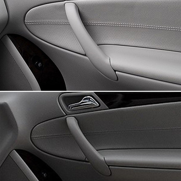 Car Rear Left Inside Doors Handle Pull Trim Cover for Mercedes-Benz C-class W203 -2007, Left Driving (Grey)