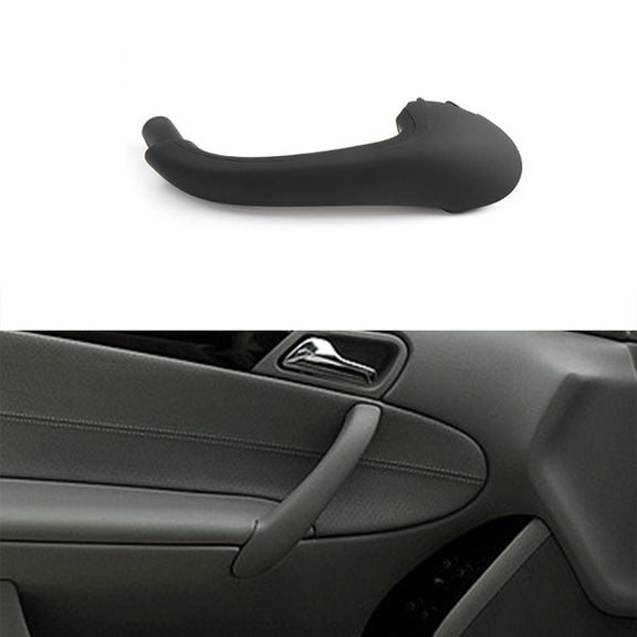 Car Front Left Inside Doors Handle Pull Trim Cover for Mercedes-Benz C-class W203 -2007, Left and Right Driving(Black)