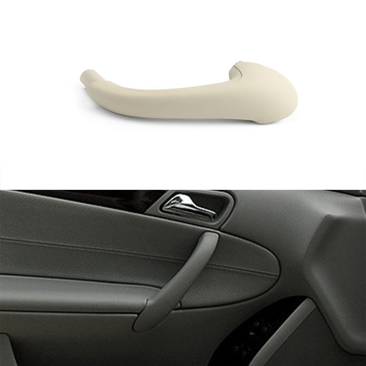 Car Front Left Inside Doors Handle Pull Trim Cover for Mercedes-Benz C-class W203 -2007, Left and Right Driving(Beige)
