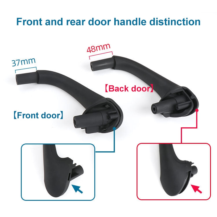 Car Front Left Inside Doors Handle Pull Trim Cover for Mercedes-Benz C-class W203 -2007, Left and Right Driving(Black)