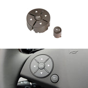 Car Left Side Steering Wheel Switch Buttons Panel for Mercedes-Benz W204 2007-2014, Left Driving(Brown)