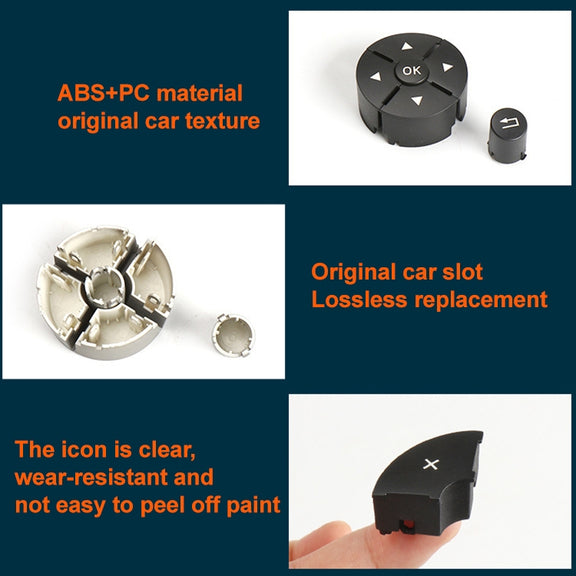 Car Left Side Steering Wheel Switch Buttons Panel for Mercedes-Benz W204 2007-2014, Left Driving(Brown)