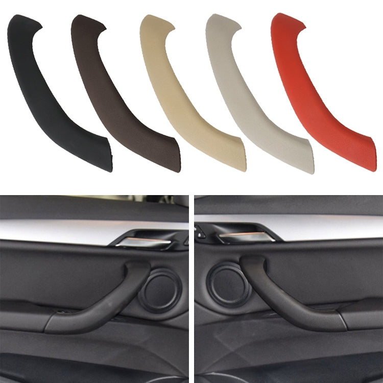 Car Right Side Inside Doors Handle Pull Trim Cover 51417417513 for BMW X1 2016-, Left Driving(Coffee)