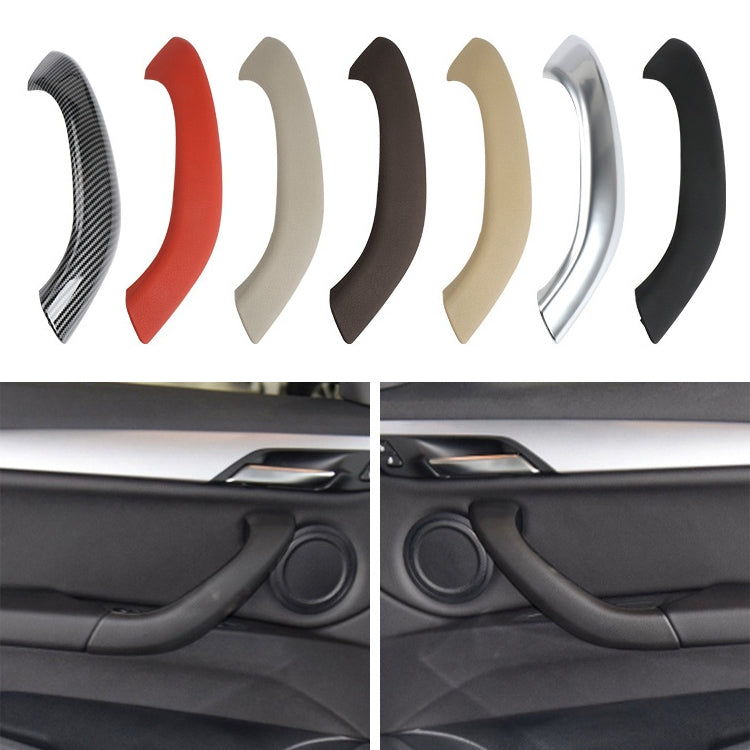 Car Left Side Inside Doors Handle Pull Trim Cover 51417417513 for BMW X1 2016-, Left Driving (Beige White)