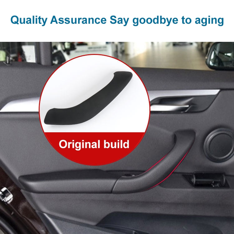 Car Left Side Inside Doors Handle Pull Trim Cover 51417417513 for BMW X1 2016-, Left Driving (Beige White)