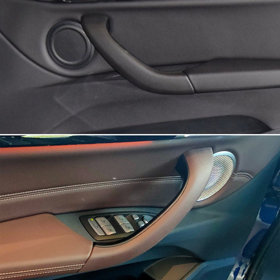 Car Left Side Inside Doors Handle Pull Trim Cover 51417417513 for BMW X1 2016-, Left Driving (Beige White)
