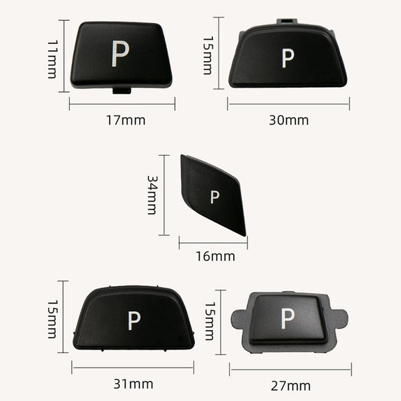 Car Gear Lever Auto Parking Button Letter P Cap for BMW G Chassis Series, Left Driving (Red)