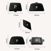 Car Gear Lever Auto Parking Button Letter P Cap for BMW X5 X6 2013-, Left Driving (Black)