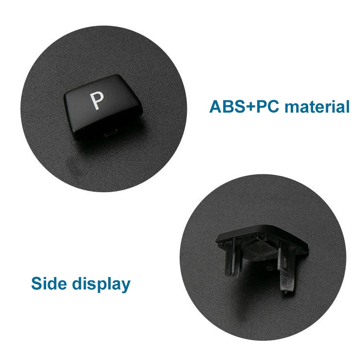 Car Gear Lever Auto Parking Button Letter P Cap for BMW X5 X6 2013-, Left Driving (Black)