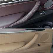 Car Right Side Inside Doors Handle Pull Trim Cover for BMW X5 / X6, Left Driving (Grey White)