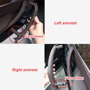 Car Left Side Inside Doors Handle Pull Trim Cover for BMW X5 / X6, Left Driving (Grey White)