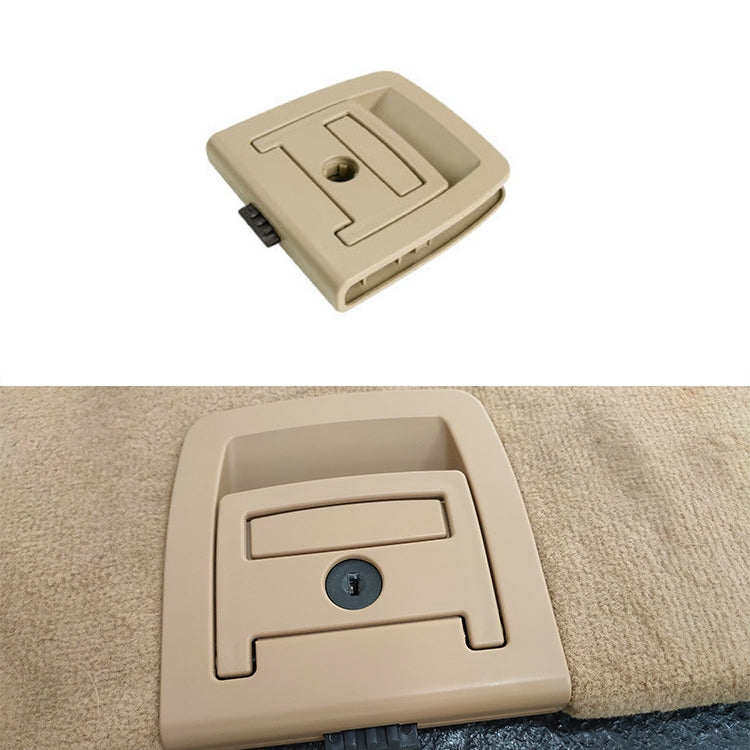 Car Rear Trunk Mat Carpet Handle with Hole 51479120283 for BMW X5 / X6 2006-2013, Left Driving (Beige)