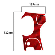 3 in 1 Carbon Fiber Car Gear Panel Sticker Kits A for Chevrolet Corvette C5 1998-2004, Left Drive (Red)