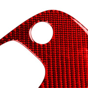 3 in 1 Carbon Fiber Car Gear Panel Sticker Kits B for Chevrolet Corvette C5 1998-2004, Left Drive (Red)