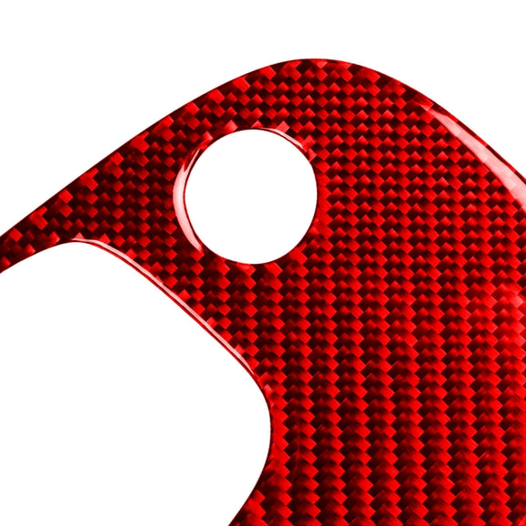 3 in 1 Carbon Fiber Car Gear Panel Sticker Kits B for Chevrolet Corvette C5 1998-2004, Left Drive (Red)