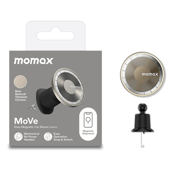 MOMAX MoVe Universal Transparent Magnetic Air Outlet Car Holder (Gold)
