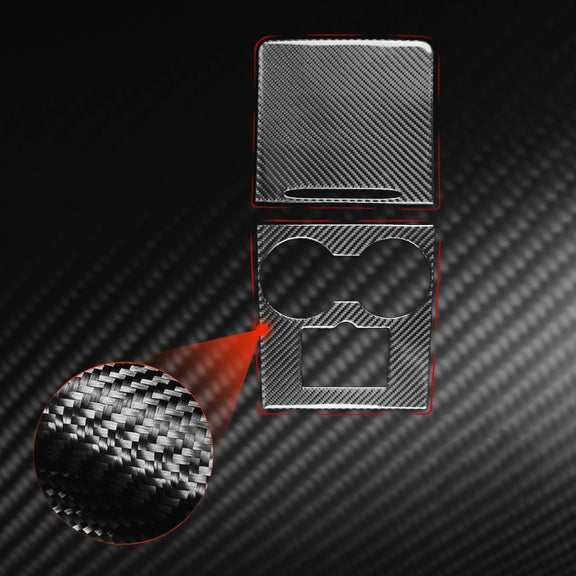 For Tesla Model 3 2017-2022 / Model Y 2000- Car Carbon Fiber Central Control Decorative Sticker (Black)