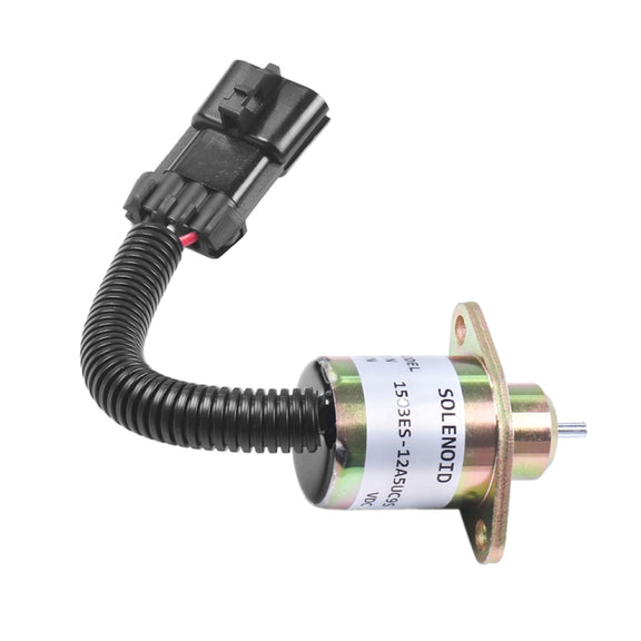 Excavator Fuel Shutdown Shut Off Solenoid Valve for Kubota V1505 R90 1503ES-12A5UC9S