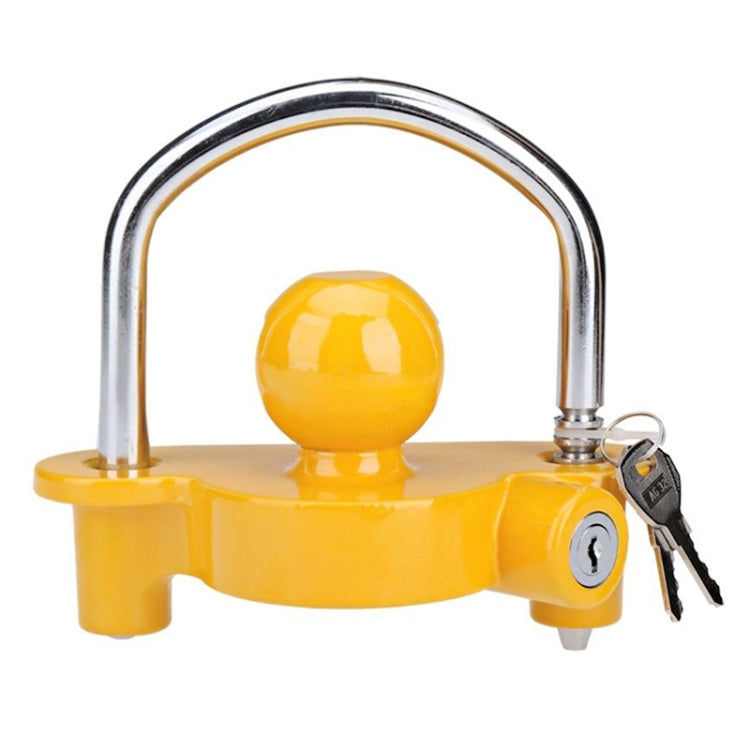 Universal Trailer Ball Hitch Coupler Lock Adjustable Trailer U Shape Coupling Lock, Random Color Delivery